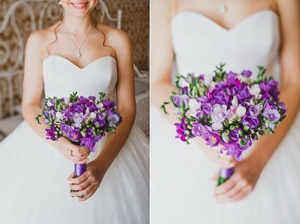 Purple buchet de mireasa - cum de a alege culori, opțiuni pentru formulare, fotografii (ton) Purple buchet de mireasa - cum de a alege culori, opțiuni pentru formularea, fotografii