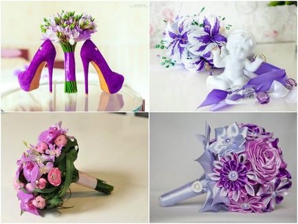 Purple buchet de mireasa - cum de a alege culori, opțiuni pentru formularea, imagini (flori) Purple buchet de mireasa - cum de a alege culori, opțiuni pentru formularea, fotografii