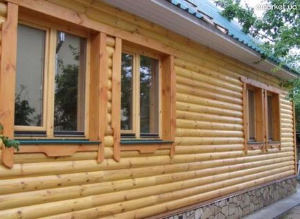 Imitație de fotografii fascicul de finisaj exterior, regulile de lucru (fotografii) Imitație cherestea fotografie finisaj exterior, regulile de lucru