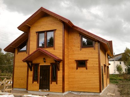 Imitație de fotografii fascicul de finisaj exterior, regulile de lucru (fotografii) Imitație cherestea fotografie finisaj exterior, regulile de lucru