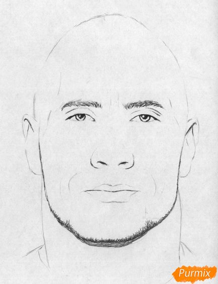 Cum de a desena un portret al Dueyn Dzhonson în etape (Johnson) Cum de a desena un portret de Dueyn Dzhonson în etape