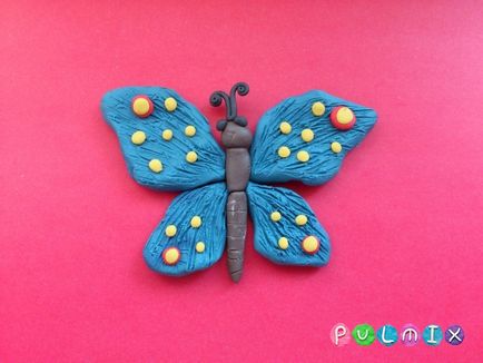Cum de a sculpta un fluture facut din plastilină în etape (Datorită o lecție excelent) etape fluture orb plastilină