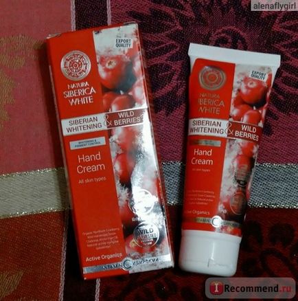 Crema de maini siberica Siberian albire Natura & amp; fructe de pădure - «Crema cu efect de albire (siberica) Crema de maini siberica Siberian albire Natura & amp; fructe de pădure - «crema cu efect de albire