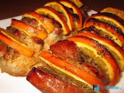 Pui mandarin reteta cuptor (pui tangerine la cuptor) Pui în rețeta cuptorului cu mandarinele