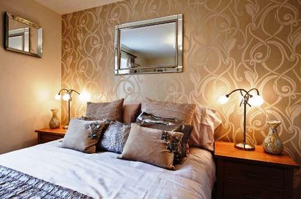 Wallpaper cu ornamente anumite tipuri de modele, camere de design (tapet cu ornamente florale) Wallpaper cu ornamente anumite tipuri de modele, camere de design