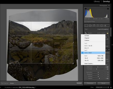 Se tratează peisajul în Adobe Lightroom (AF-S 18-35mm Nikkor) Se tratează peisajul în Adobe Lightroom