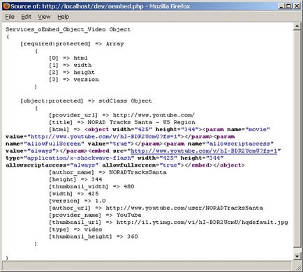 Facing conținut lateral via oEmbed și php (listare folosind oohEmbed) Apel la conținut terță parte prin intermediul oEmbed și php