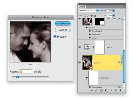 Efectuarea de fotografii de nunta în Photoshop (meniul Layer Style) Efectuarea de fotografii de nunta în Photoshop