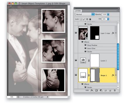 Efectuarea fotografii de nunta în Photoshop (Stiluri Layer) Efectuarea de fotografii de nunta în Photoshop