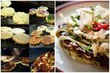 Okonomiyaki- proces pas pizza de gătit japoneză (gătit) Okonomiyaki- proces pas japonez pizza de gătit