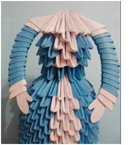 meserii Origami pentru noul an cu mâinile lor în fotografie și video microni (fiecare dintre care va consta) meserii Origami pentru noul an cu mâinile lor în fotografie și video microni
