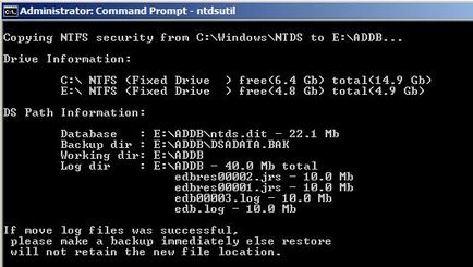 Transferul directorul bazei de date activă, ferestre pentru administratorii de sistem (de bază) migrarea bazei de date Active Directory, Windows pentru administratorii de sistem