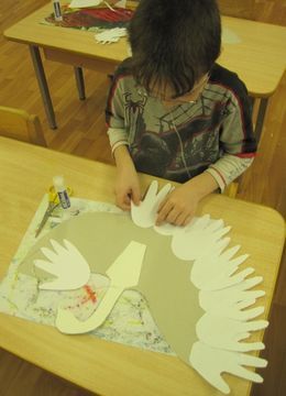 Crafts din ladoshek (handprints) Crafts din palme