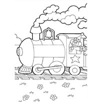 tren de colorat cu trăsuri (colorat) tren de colorat cu trăsuri