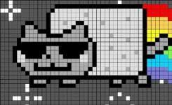 Cifrele de pe celula Nyan brida într-un notebook (un notebook) Cifrele de pe celula Nyan Cat într-un notebook