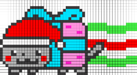 Cifrele de pe celula Nyan brida într-un notebook (un notebook) Cifrele de pe celula Nyan Cat într-un notebook