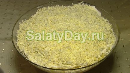 salata Mimosa - bază este reteta de pește și ouă cu fotografii și video (salata Mimosa) salata Mimosa - bază este reteta de pește și ouă cu fotografii și video