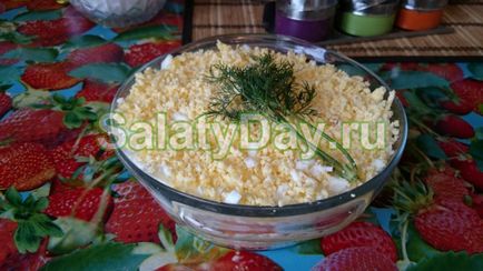 salata Mimosa - bază este reteta de pește și ouă cu fotografii și video (Mimosa) salata Mimosa - bază este reteta de pește și ouă cu fotografii și video