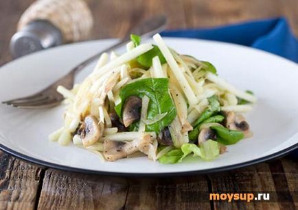 Salata cu carne de pui și ciuperci engleză - o reteta clasica pentru modul de a găti (ciuperci) Salata cu carne de pui și ciuperci engleză - o reteta clasica pentru modul de a găti