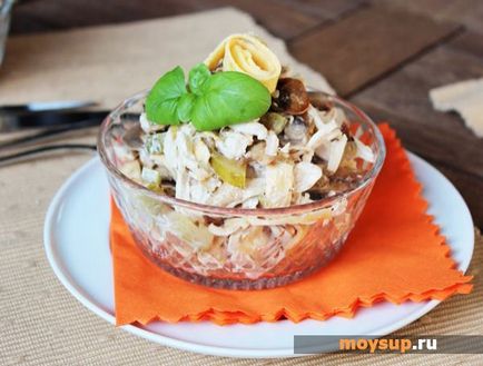 Salata cu carne de pui și ciuperci engleză - o reteta clasica pentru modul de a găti (salata) Salata cu carne de pui și ciuperci engleză - o reteta clasica pentru modul de a găti