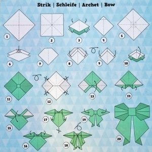 Fold scheme decorative origami arc (arcul origami) Adaugă un scheme de origami funda decorativa