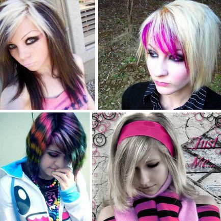 Emo haine stil, coafuri, accesorii, machiaj si manichiura (puternic a făcut-up negru) Emo haine stil, coafuri, accesorii, machiaj și manichiură