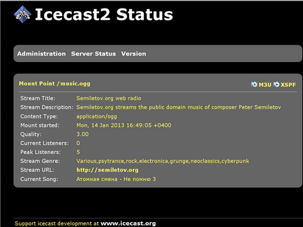Sa radio prin Internet Icecast (radio pe Internet) Icecast lui de radio pe Internet
