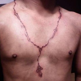 lanț de tatuaje (lanț Man piept) tatuaj lanț