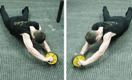 Exerciții cu sistem de role de gimnastică pentru abdominală și în spate (presă) Exerciții cu sistem de role de gimnastică pentru abdominale și înapoi
