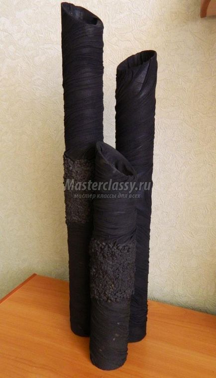 Vas al conductei (negru vopsea acrilică) conducta de apă Vase