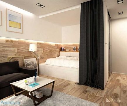 Întâlnește! Interiorul modern al unui apartament studio, cu o nișă (modernă) Întâlnește! Interiorul modern al unui apartament studio cu o nișă