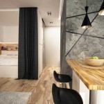 Întâlnește! Interiorul modern al unui apartament studio, cu o nișă (interior) Întâlnește! Interiorul modern al unui apartament studio cu o nișă