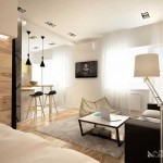 Întâlnește! Interiorul modern al unui apartament studio, cu o nișă (studio) Întâlnește! Interiorul modern al unui apartament studio cu o nișă