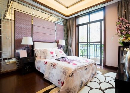 Oglinda deasupra patului tăblia decor tradițional, design dormitor (proiectare) Oglinda deasupra patului tăblie decor tradițional, design-dormitor