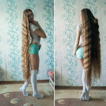 Live Rapunzel fotografie a unei fete cu rețelele sociale incredibil de păr lung cucerite