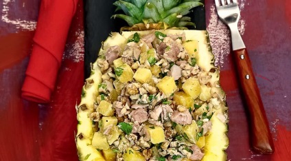 Salata de pui cu (ananas salata de pui) ananas Salata cu carne de pui și ananas