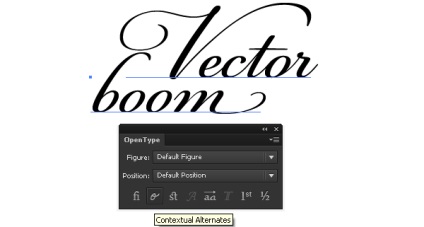 Lecția pe lucrul cu fonturi și utilizarea OpenType de caractere alternative în Adobe Illustrator - rboom (hârtie) Lecția pe lucrul cu fonturi OpenType și utilizarea de caractere alternative în Adobe Illustrator - rboom