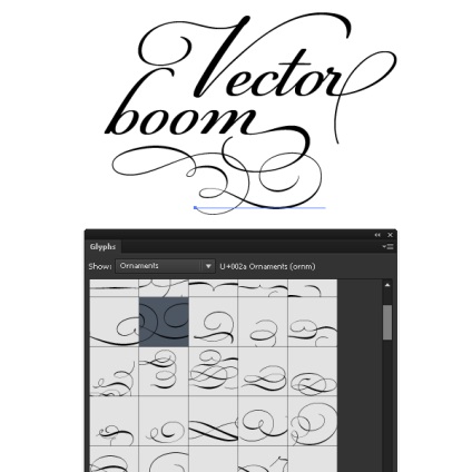 Lecția pe lucrul cu fonturi și utilizarea OpenType de caractere alternative în Adobe Illustrator - rboom (OpenType) Lecția pe lucrul cu fonturi OpenType și utilizarea de caractere alternative în Adobe Illustrator - rboom
