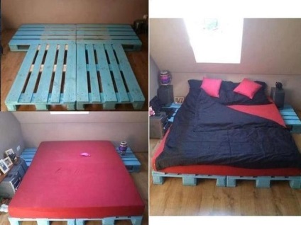 Design-ul patului cu mâinile (designul patului cu mâinile de pe palet) Design-ul patului cu mâinile