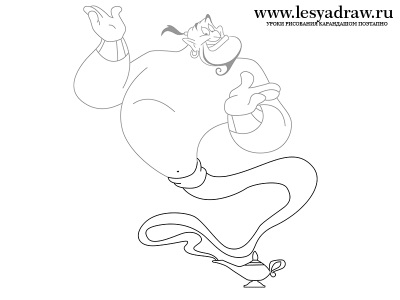 Cum să atragă Genie de la Aladdin MF - lectii de desen - utile cu privire la artsphera (mesaj) Cum să atragă Genie de la Aladdin MF - lecții de desen - utile cu privire la artsphera