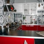 Roșu și negru bucătărie - 70 fotografii de proiecte de design pentru interior original