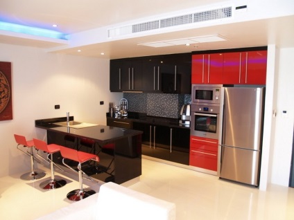 Roșu și negru bucătărie alege tapet, șorț, perdele (47 foto reale), bucătărie de design, design interior, (roșu și negru de bucătărie) Roșu și negru bucătărie alege tapet, perdele, șorț (47 foto real), bucătărie de design, design interior,