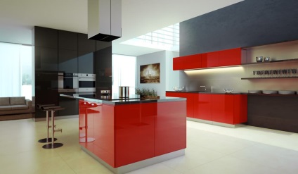 Red bucatarie design negru fotografie, culoare, alb colț de masă de top, în culori, șorț în interior (roșu) Red bucatarie design negru fotografie, culoare, alb colț de masă de top, în culori, șorț în interior,