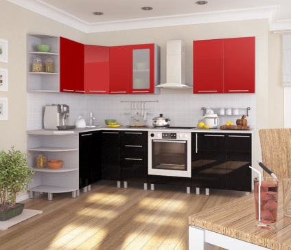 Red bucatarie design negru fotografie, culoare, alb colț de masă de top, în culori, șorț în interior (negru) Red bucatarie design negru fotografie, culoare, alb colț de masă de top, în culori, șorț în interior,