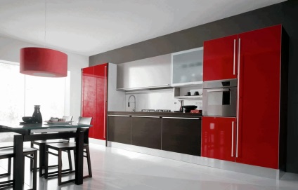 Red bucatarie design negru fotografie, culoare, colț de masă de top alb, în culori, șorț în interior (bucătărie roșu foto negru) Red bucatarie design negru fotografie, culoare, alb colț de masă de top, în culori, șorț în interior,