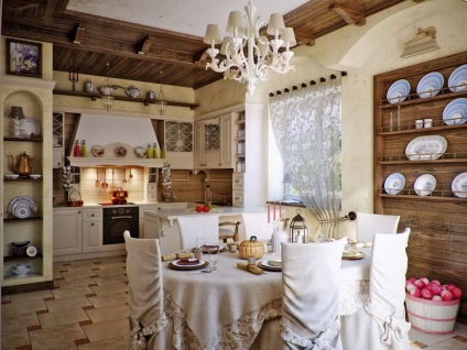 Bucătărie în stil rustic fotografie a unui interior frumos (țară) Bucătărie în stil rustic fotografie de interioare frumoase