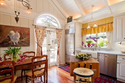 Bucătărie în stil rustic fotografie a unui interior frumos (foto) Bucătărie în stil rustic fotografie de interioare frumoase