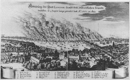 Foc din Londra, în 1666, o uimitoare Londra