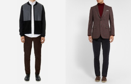 Selecția pentru bărbați pantaloni de catifea cord regulă și combinație de caracteristici (catifea) Pantaloni de catifea pentru bărbați de alegere și combinații de caracteristici