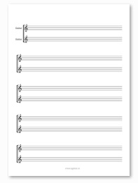 Sheet a4 print foaie (ghitare duo Sheet) foaie A4 Muzica de imprimare